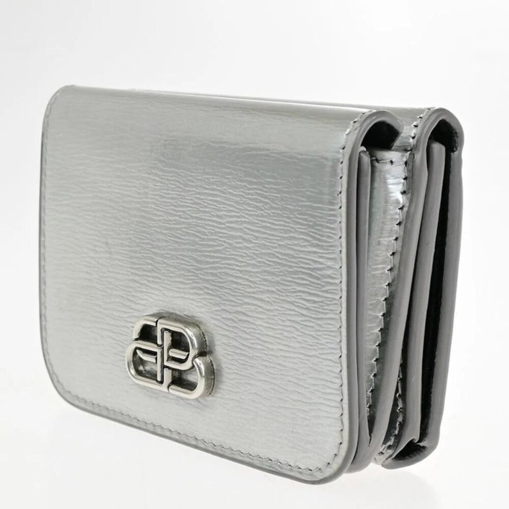 Balenciaga Compact Wallet Trifold Silver - Picture 3 of 15